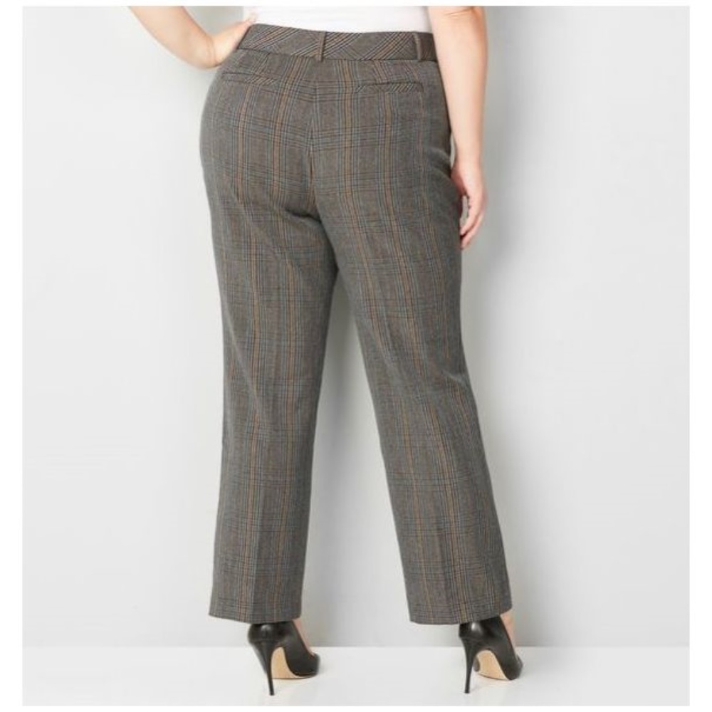 082 NWT Plaid Slimming Trouser Pant sz 18 petite - Picture 3 of 8